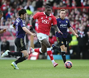 Bristol City V West Ham Prints: Bristol City's Jay Emmanuel-Thomas Foul by West Ham's James Tomkins during FA Cup Match