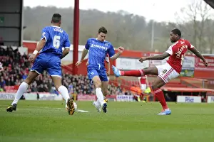 Bristol City V Gillingham Prints: Bristol City's Jay Emmanuel-Thomas Goes for the Winning Goal vs