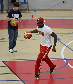 Bristol City's Jay Emmanuel-Thomas Joins Basketball Game After Flyers-USA Match