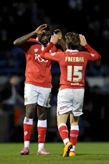 Gillingham V Bristol City Prints: Bristol City's Jay Emmanuel-Thomas and Luke Freeman Celebrate Goal in FA Cup Match against Gillingham