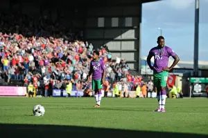 Bristol City's Jay Emmanuel-Thomas Prepares to Take Penalty at Notts County