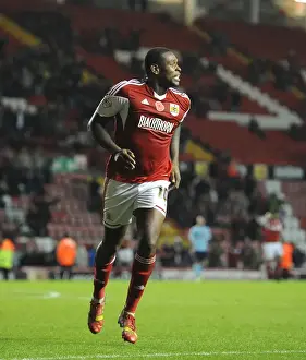 Framed Print : Bristol City's Jay Emmanuel-Thomas Scores Brace in FA Cup Victory over Dagenham and Redbridge