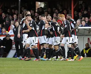 Bristol City's Jay Emmanuel-Thomas Scores and Celebrates with Team Mates in FA Cup Match against Tamworth