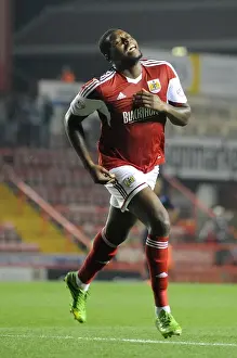 Round 2 Prints: Bristol City's Jay Emmanuel-Thomas Scores Dramatic Goal Against Crystal Palace in Capital One Cup