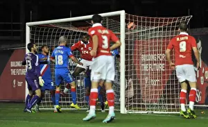 Bristol City V Doncaster Prints: Bristol City's Jay Emmanuel-Thomas Scores the Opener Against Doncaster Rovers at Ashton Gate Stadium