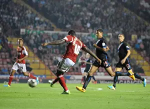 Round 2 Prints: Bristol City's Jay Emmanuel-Thomas Scores Opening Goal Against Crystal Palace