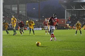 Images Dated 26th December 2014: Bristol City's Jay Emmanuel-Thomas Scores Penalty Against Yeovil Town, Sky Bet League One
