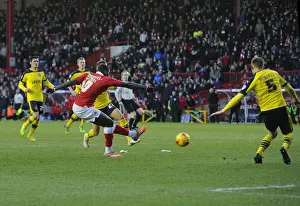 Bristol City V Fleetwood Town Prints: Bristol City's Jay Emmanuel-Thomas Scores the Winning Goal Against Fleetwood Town