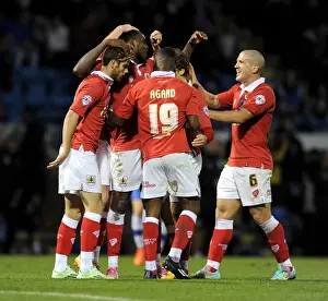 Gillingham V Bristol City Prints: Bristol City's Jay Emmanuel-Thomas Scores the Winning Goal Against Gillingham in FA Cup