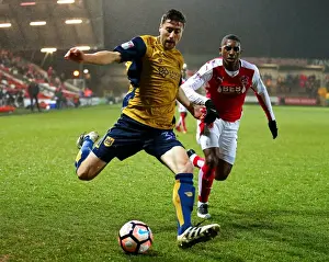 Fleetwood Town V Bristol City Prints: Bristol City's Jens Hegeler Sends Cross into Fleetwood Town's Box during FA Cup Replay