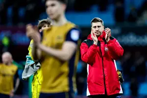 Aston Villa V Bristol City Prints: Bristol City's Jens Hegeler Shows Appreciation to Fans After 2-0 Defeat by Aston Villa
