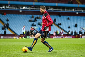 Images Dated 28th February 2017: Bristol City's Jens Hegeler Warming Up Ahead of Aston Villa Clash at Villa Park