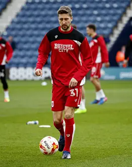 Framed Print : Bristol City's Jens Hegeler Warming Up Ahead of Preston North End Clash, Sky Bet Championship (April 2017)