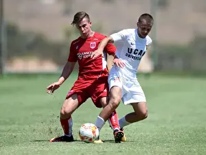 Friendly Prints: Bristol City's Joe Bryan in Action: Battling for the Ball at La Manga Training Ground