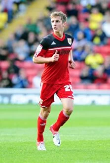 Images Dated 22nd September 2012: Bristol City's Joe Bryan in Action against Watford (Championship 2012)