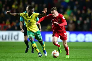 Bristol City V Norwich City Prints: Bristol City's Joe Bryan Breaks Forward Against Norwich City