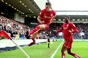 Bristol City's Joe Bryan Celebrates Championship Victory Over Cardiff City
