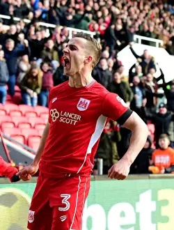 Bristol City's Joe Bryan Celebrates Championship Win Over Cardiff City