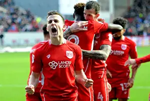 Bristol City V Reading Prints: Bristol City's Joe Bryan Celebrates Tammy Abraham's Goal: 2-0 vs Reading