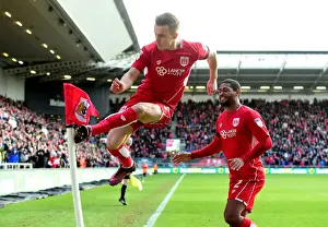 Bristol City's Joe Bryan Celebrates Win Against Cardiff City in Sky Bet Championship
