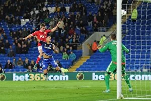 Images Dated 26th October 2015: Bristol City's Joe Bryan Charges Towards Cardiff City Goal in Sky Bet Championship Clash