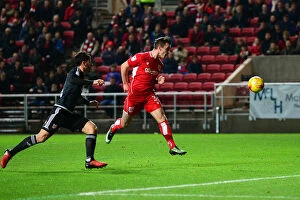 Images Dated 13th December 2016: Bristol City's Joe Bryan Charges Towards Goal vs. Brentford