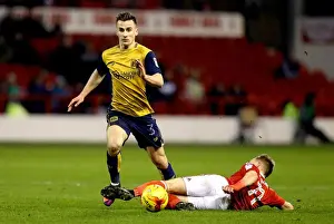 Nottingham Forest V Bristol City Prints: Bristol City's Joe Bryan Fouled by Nottingham Forest's Ben Osborn during Sky Bet Championship Match