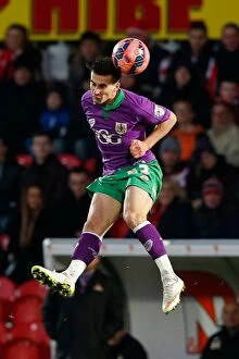 Images Dated 3rd January 2015: Bristol City's Joe Bryan Heads the Ball in FA Cup Third Round Proper Match Against Doncaster Rovers