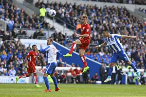Bristol City's Joe Bryan Heads Towards Goal in Sky Bet Championship Clash vs Brighton & Hove Albion