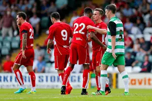 League Two Prints: Bristol City's Joe Bryan and Jonathan Kodjia Celebrate 0-2 Goal vs Yeovil Town, 2016