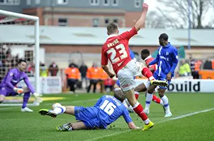 Bristol City's Joe Bryan Narrowly Misses Goal vs Gillingham, Sky Bet League One, 14/03/2015