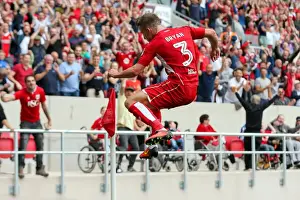 Bristol City V Aston Villa Prints: Bristol City's Joe Bryan Scores Dramatic 2-1 Goal Against Aston Villa