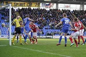 Shrewsbury Town V Bristol City Prints: Bristol City's Joe Bryan Scores the Game-Winning Goal Against Shrewsbury Town