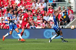 Opening Game Prints: Bristol City's Joe Bryan Scores Stunner Past Jake Buxton at Ashton Gate