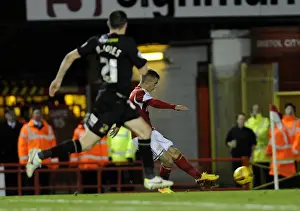 Bristol City V Crawley Town Prints: Bristol City's Joe Bryan Scores the Winning Goal Against Crawley Town