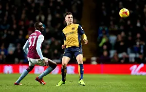 Aston Villa V Bristol City Prints: Bristol City's Joe Bryan Tackles Aston Villa's Albert Adomah in Championship Clash at Villa Park