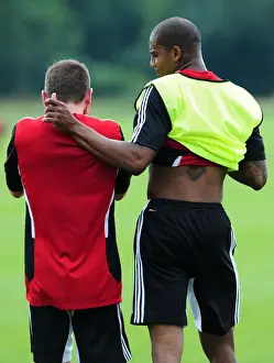 Pre-season Training Prints: Bristol Citys Joe Edwards and Bristol Citys Marvin Elliott