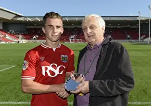 Bristol City V Brentford Prints: Bristol City's Joe Meredith Receives Man of the Match Award vs