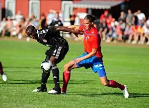 Images Dated 15th July 2010: Bristol Citys John Akinde battles for the ball