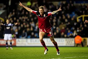 2012 Prints: Bristol City's Jon Stead Celebrates Championship Goal Against Millwall, 2013