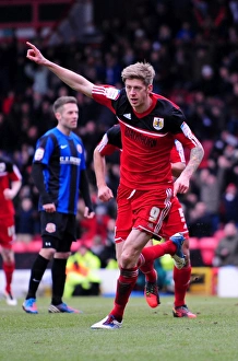 Bristol City V Barnsley Prints: Bristol City's Jon Stead Celebrates Goal Against Barnsley, Npower Championship 2013