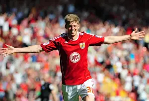 Bristol City V Nottingham Forest Prints: Bristol City's Jon Stead Celebrates Second Goal Against Nottingham Forest in Championship Match