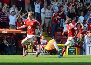 Bristol City V Nottingham Forest Prints: Bristol City's Jon Stead: Champion Celebration (April 25, 2011)