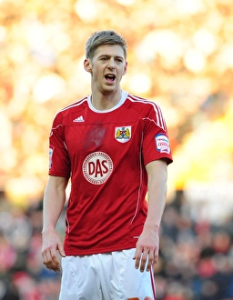 Bristol City V Sheffield Wednesday Prints: Bristol City's Jon Stead in FA Cup Action: Bristol City vs Sheffield Wednesday at Ashton Gate Stadium (08/01/2011)