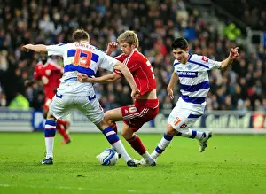Bristol City's Jon Stead Foul by Kaspars Gorkss in QPR vs