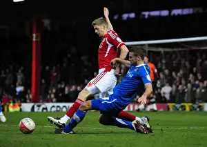 Bristol City V Doncaster Rovers Prints: Bristol City's Jon Stead Fouled by Doncaster's Tommy Spurr - Championship Match