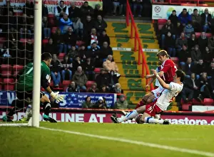 Bristol City V Crystal Palace Prints: Bristol City's Jon Stead Narrowly Misses Goal Against Crystal Palace in Championship Match
