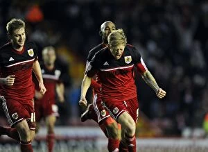 Images Dated 26th January 2013: Bristol City's Jon Stead Scores Dramatic Winning Goal vs. Ipswich Town in Championship Match, 2013
