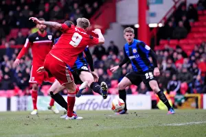 Bristol City V Barnsley Prints: Bristol City's Jon Stead Scores the Third Goal Against Barnsley in Npower Championship Match at Ashton Gate