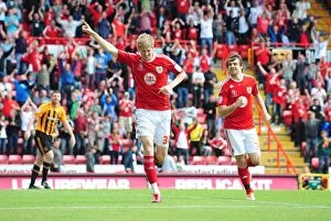 Images Dated 7th May 2011: Bristol City's Jon Stead Scores Opening Goal in Championship Match Against Hull City at Ashton